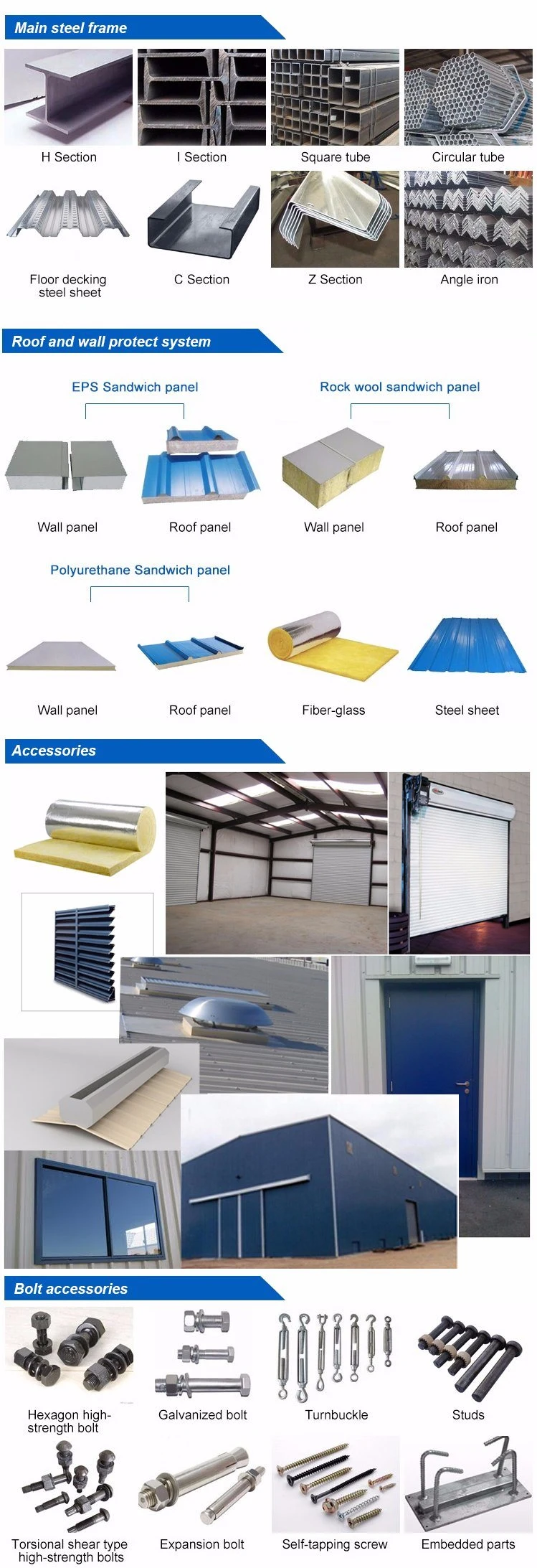 Cheap Prefabricated Workshop Prefab Steel Structure Storage Warehouse Metal Building