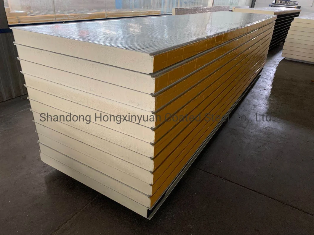 Heat Insulation PU/PIR Polyurethane Sandwich Panel for Work Shop Cold Storage Room